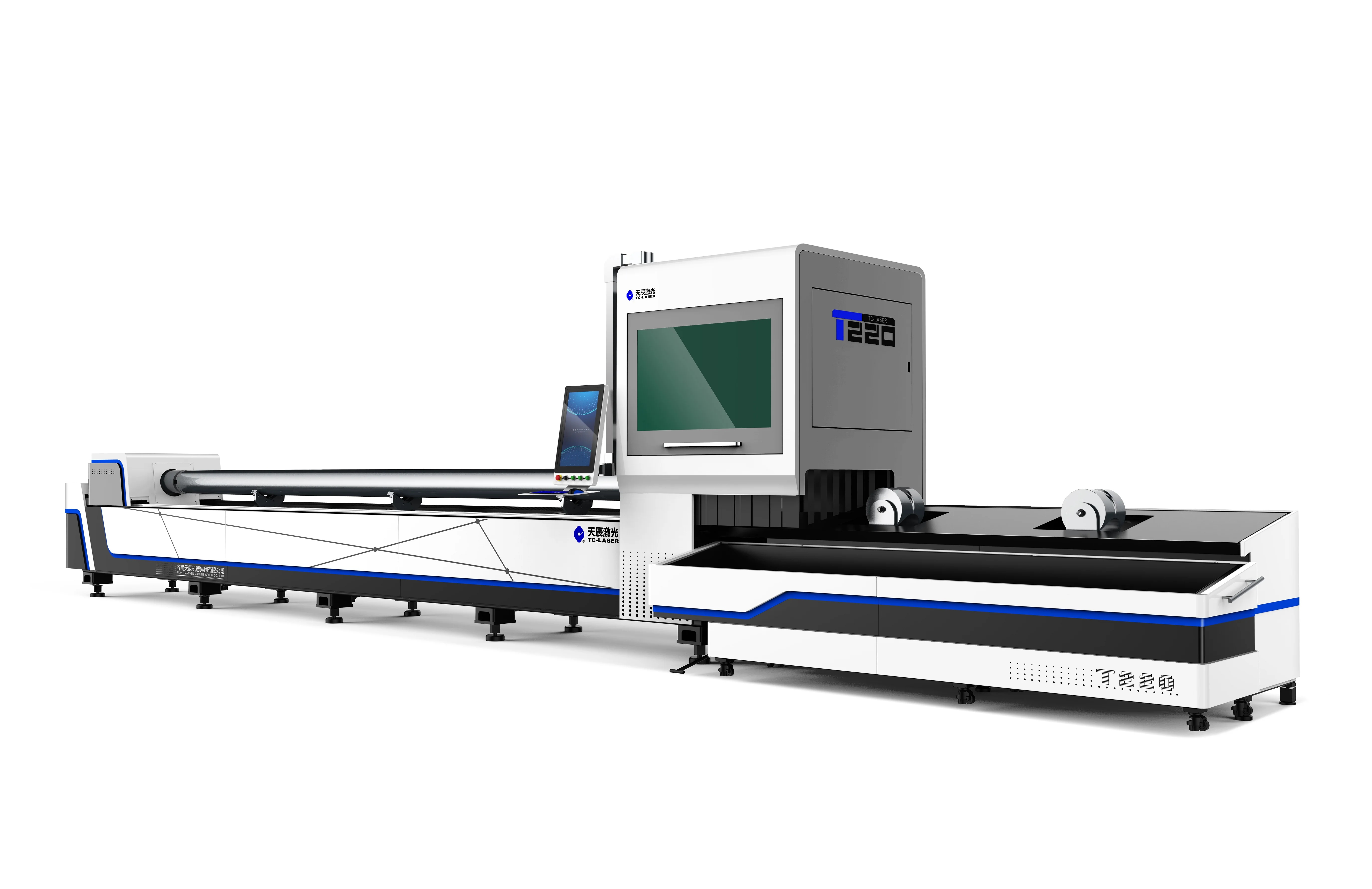 高效率 1000w 碳管/管光纤激光切割机,用于钢管的光纤激光机, 铝