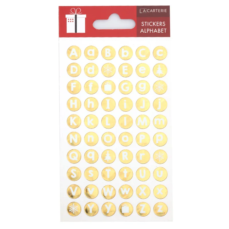 Custom Self Adhesive Alphabet Sticker Small English Letter Sticker For