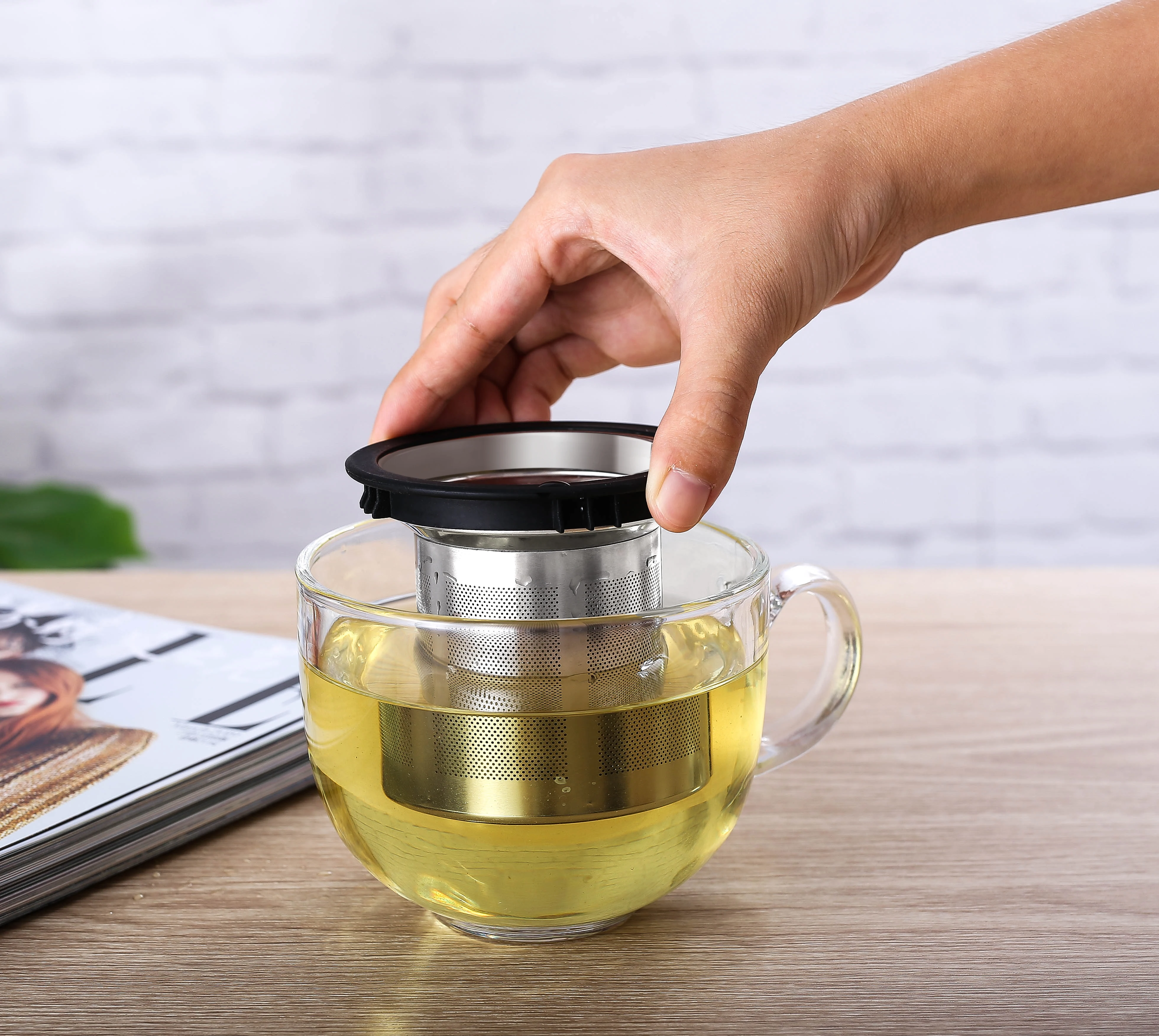 Wholesale Reusable 18/8 Stainless Steel Filter Extra Fine Mesh Tea