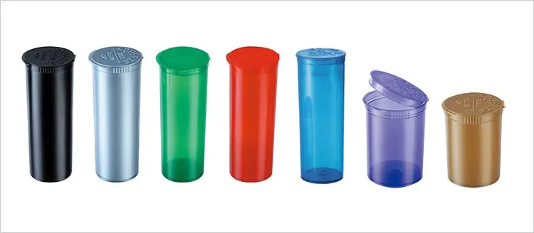 vials-group-e 6DR to 60DR 6 8 10 13 16 20 30 40 60 Dram Plastic Amber Rx Vials with Non Lock Snap Cap  from China Factory