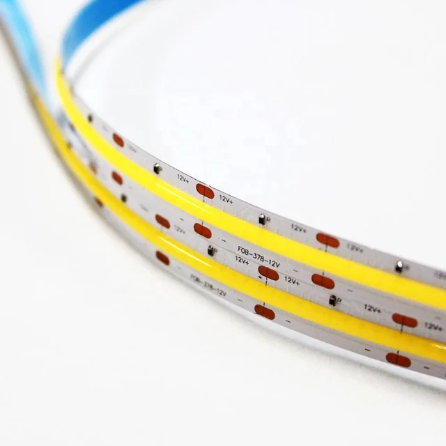 2019 新ベストアイテム 180 度ビッグ視野角ドット送料防水 12 v/24 V 300led 柔軟な cob led ストリップ