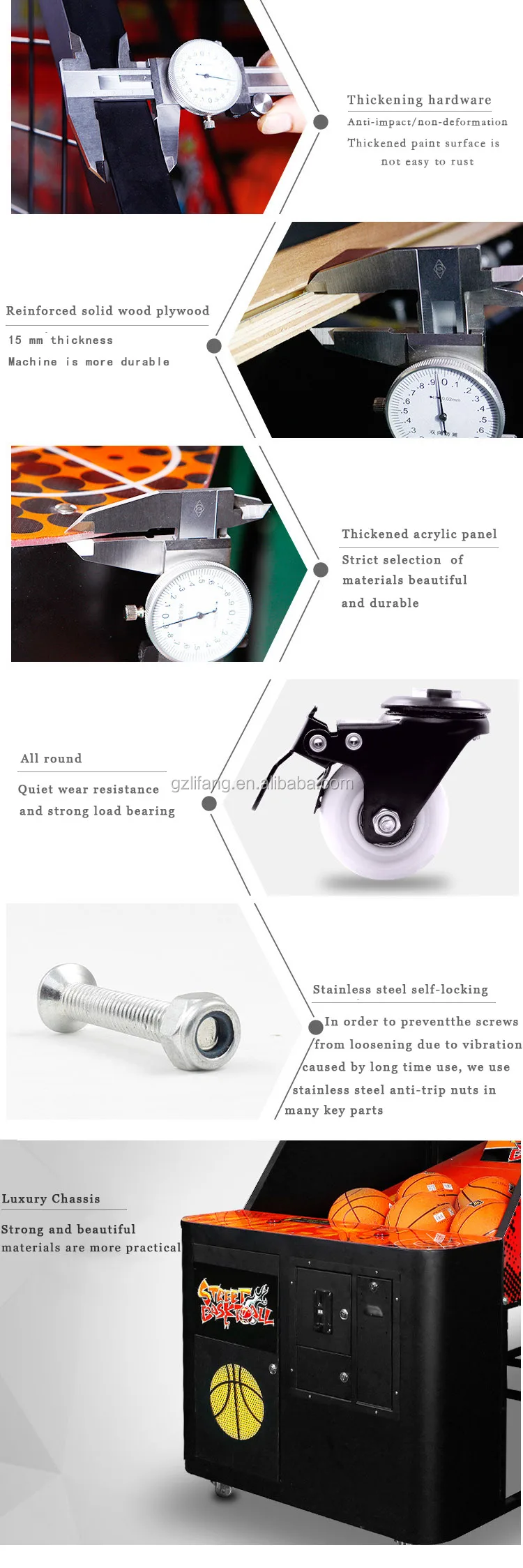 G02 Folding Coin Operated Indoor Electronic Skill Shooting Hoop Arcade Basketball Game Machine