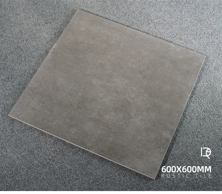 Wholesale Non-slip matt grey glazed tiles 600 x 600 villa porcelain flooring homogeneous gray rustic glaze tile