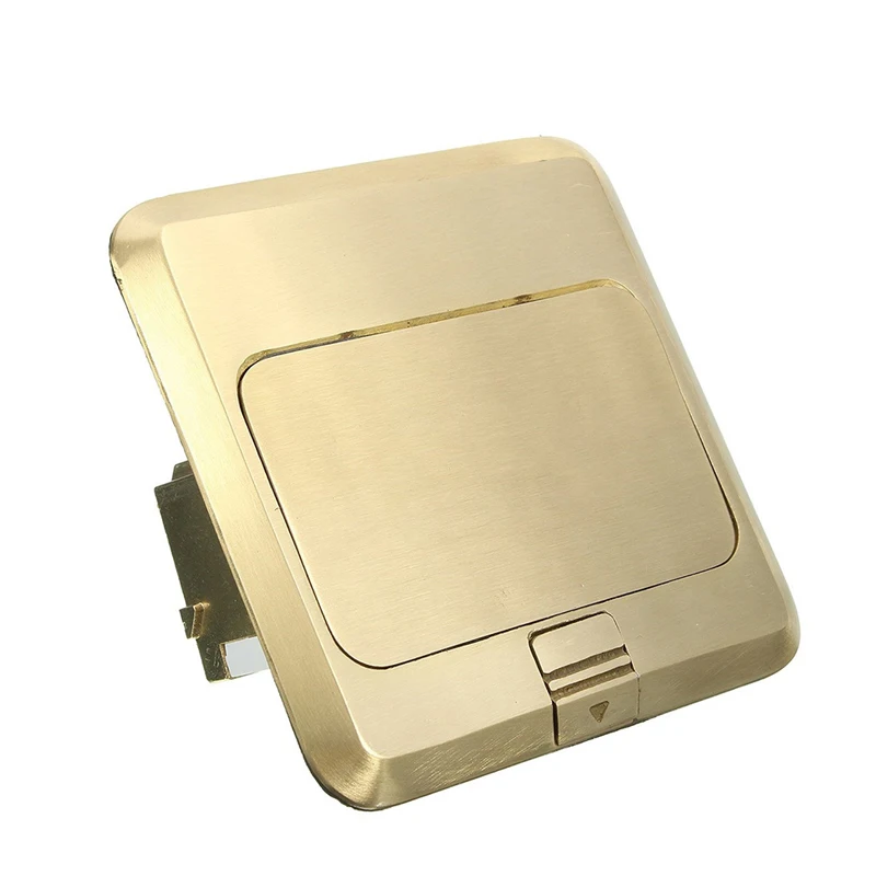 Pop-up Floor Ground Outlet Socket Copper Material 6 Hole Waterproof Residential Gold Color CE Direct Plug Fast Connection IP44
