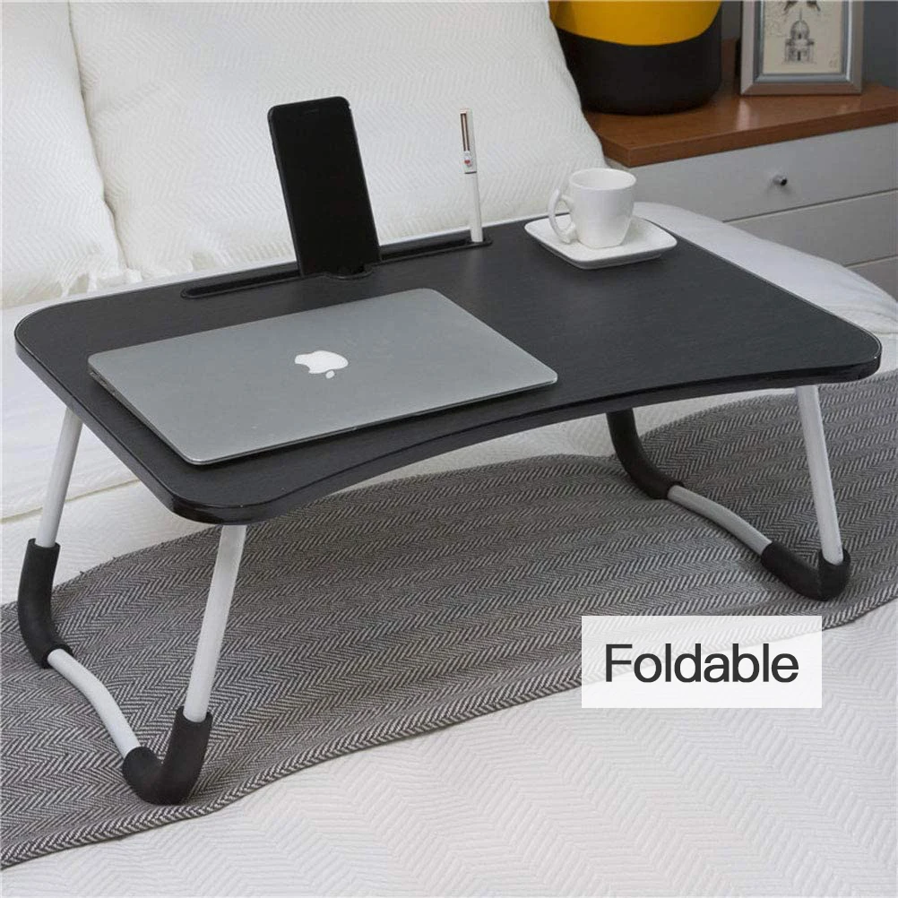 Wooden Folding Laptop Table,Laptop Table Adjustable Bed Desk,Laptop Bed
