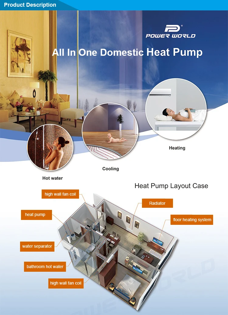 3 3kw 4 6kw Integrated Air To Water Heat Pump All In One Heatpump Heat