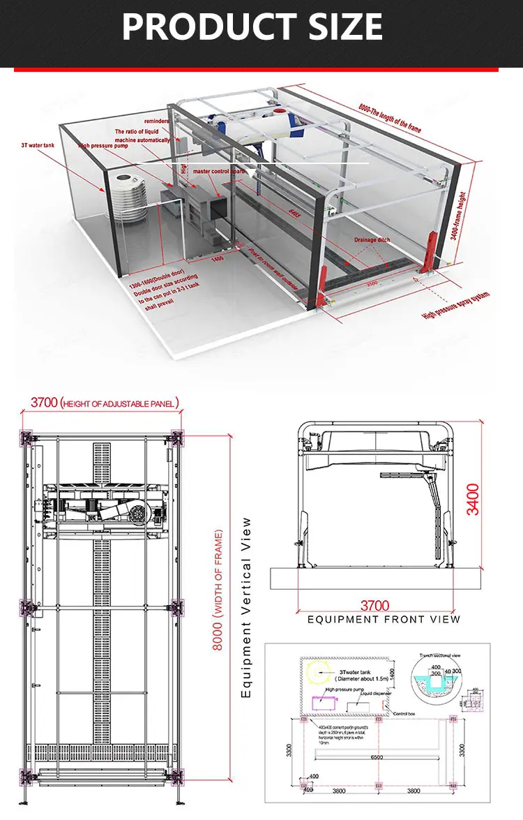 Car Wash Machine Self Service/ Touchless Car Wash Machine/ Electric Car