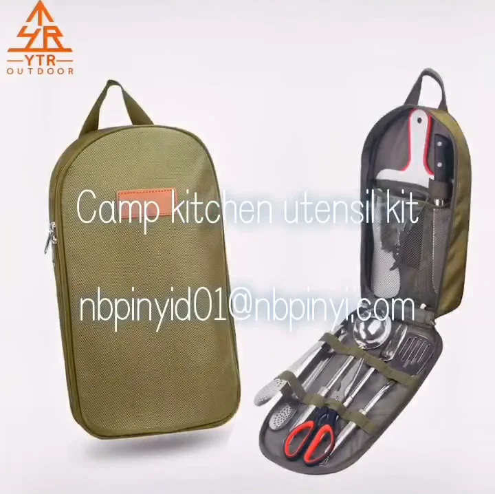 Outdoor Camping Kitchen Camp Utensil Set 10pcs Camping Cooking Tool