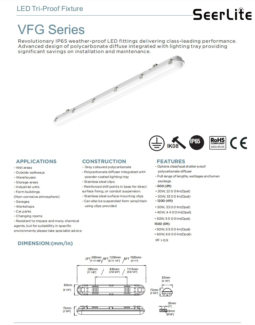 Cold Room Storage, 0.8m, WLED, SMD, LED - detail 2