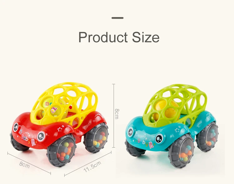Rattle And Roll Car,Assorted Colors O Ball Play Toy Kids Game Toddler Gift Baby Educational Toys