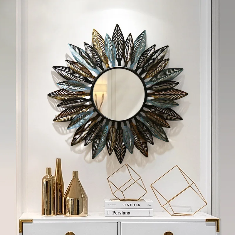 High Quality Design Decorative Metal Wall Mirror Leaf Rustic Design Wall Mirror Buy Decorative 9381