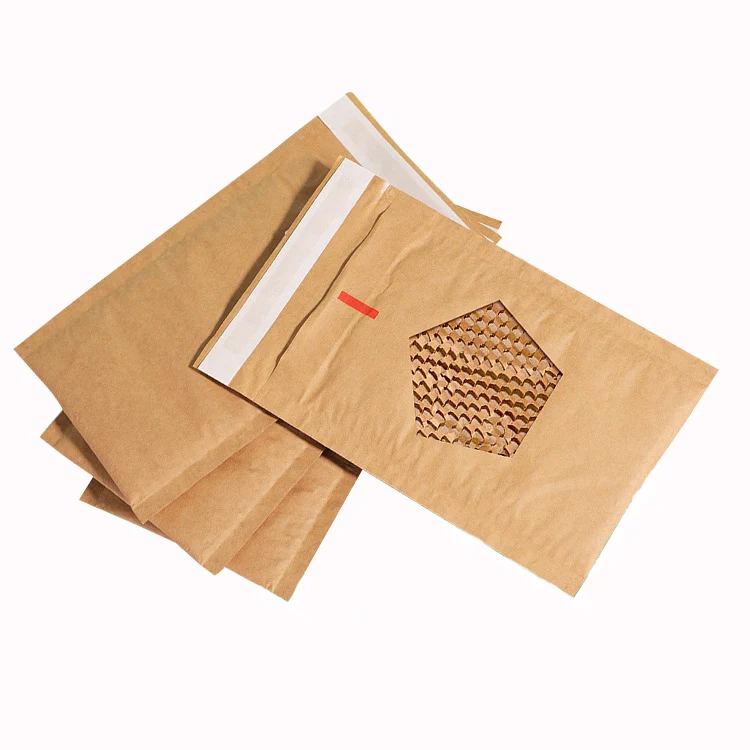 Compostable Eco Friendly Recyclable Paper Padded Mailers With Kraft Paper Mailing