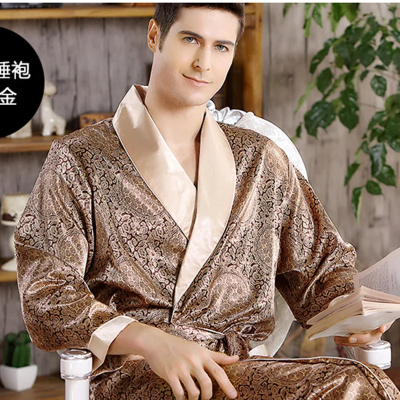 men's luxury silk robes