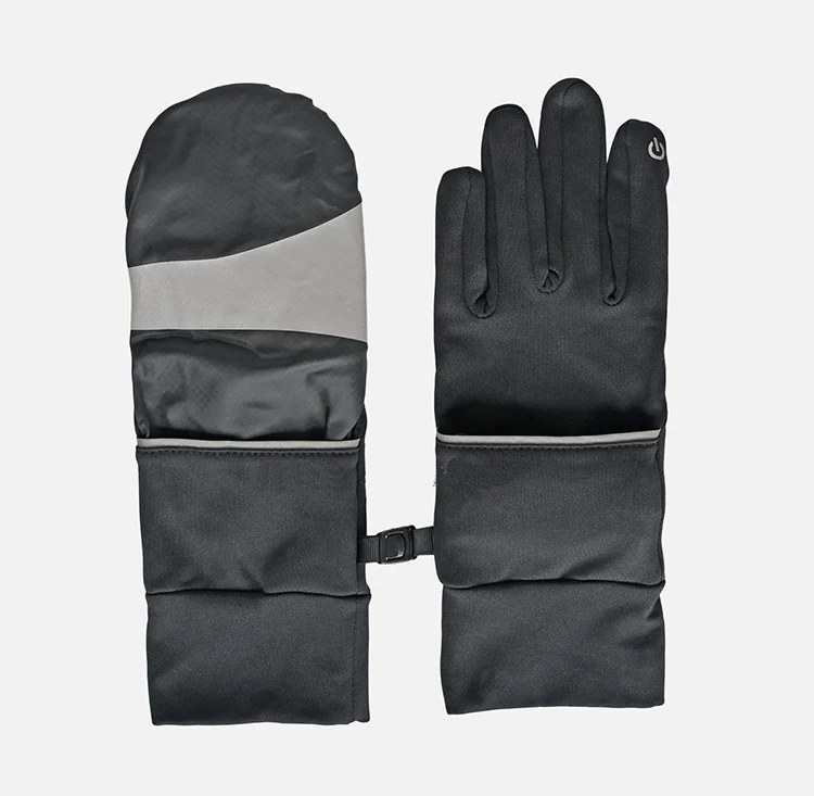 Custom Winter Warm Printed Handschuhe Waterproof Flip Mitts Touchscreen