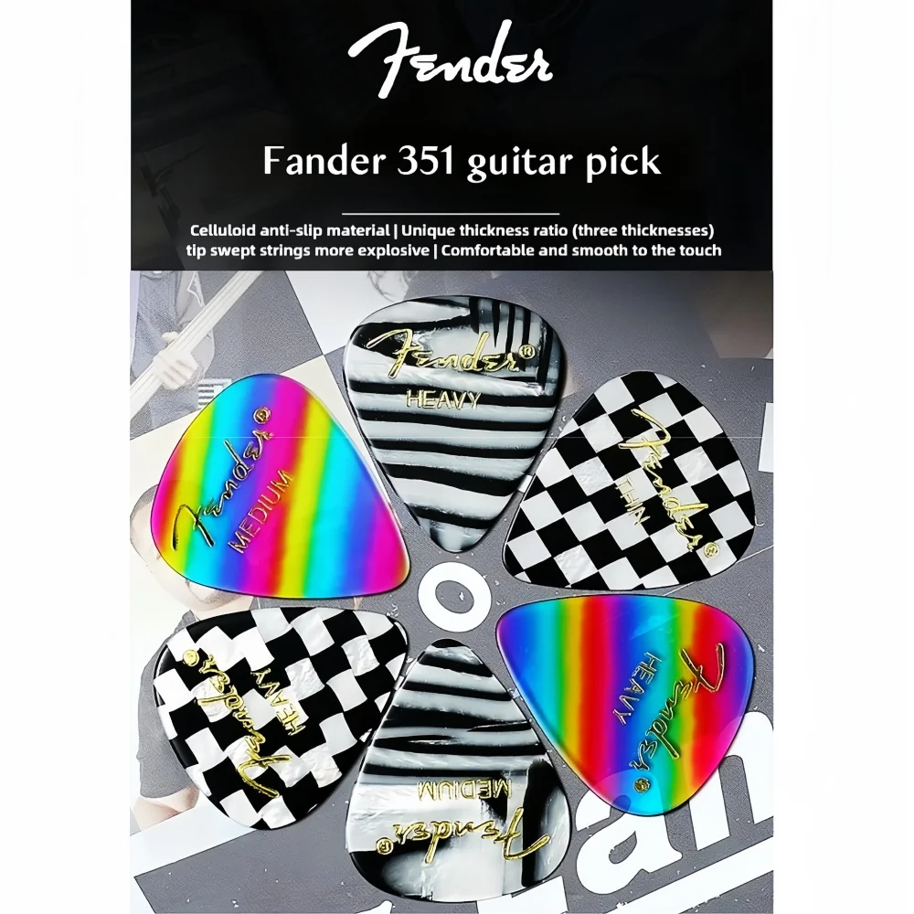 Jelo Instrument Jelo F-351 Celluloid Custom Printed Name Guitar Picks Heavy Medium Thin ...