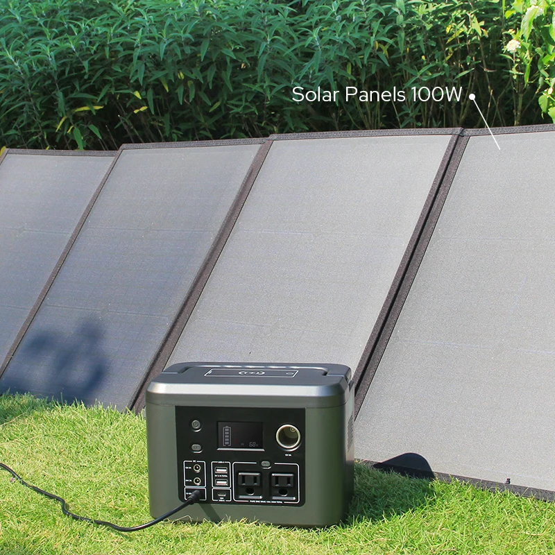 Powkey R350 110v 220v Camping Solar Generator Power Station 350w 1000w ...