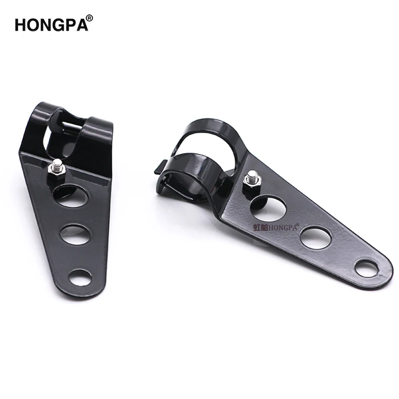 Universal Motorcycle Headlight Mounting Steel Bracket Holder For 35