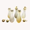 Premium natural agate perfume bottle round essential oil bottle pendant for making jewelry
