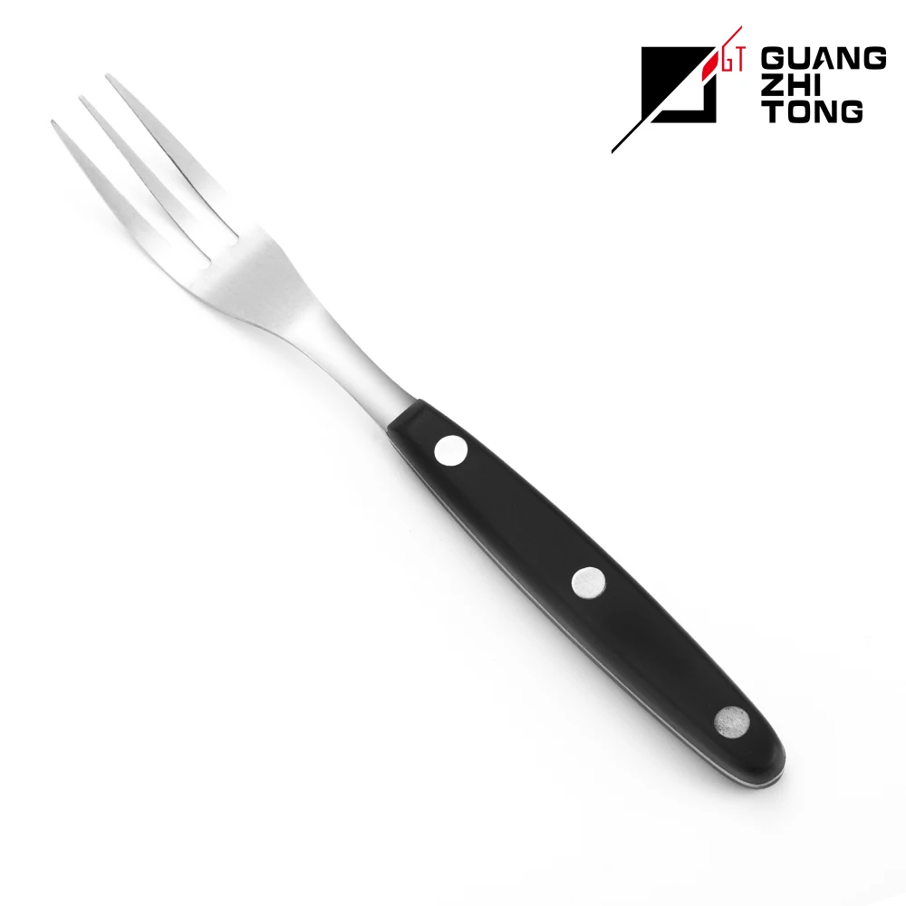 Classic Metal Stainless Steel Pom Handle Set Includes Serrated Steak