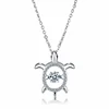 2019 Fashion Statement Necklace Jewelry Small Tortoise Dancing Zircon Pendant Necklace