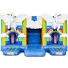 Hot sale rainbow unicorn bouncy castle indoor small naughty castle slide family bouncy castle outdoor large trampoline