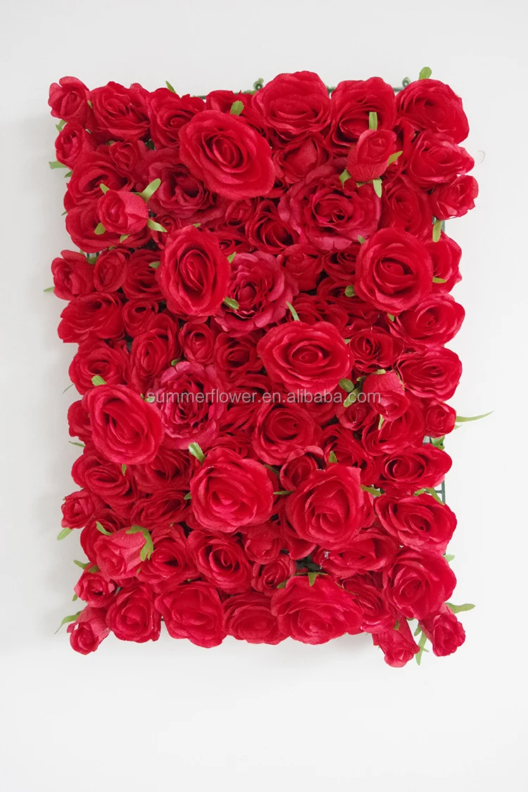 2020 New Product Wedding Backdrop Red Rose Artificial Flower Wall