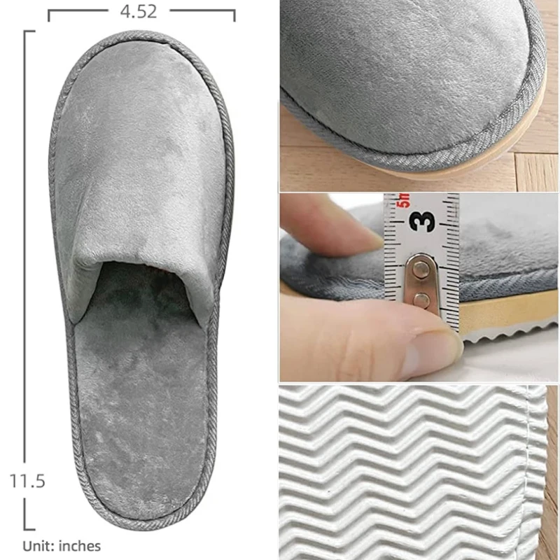 Fast Delivery Hotel Slipper 100 Cotton Waffle Embroider Close Toe