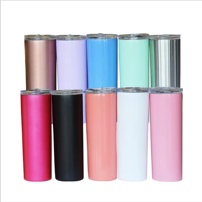 Wholesale 20 Oz Skinny Tumbler Stainless Steel Travel Mugs Vacuum