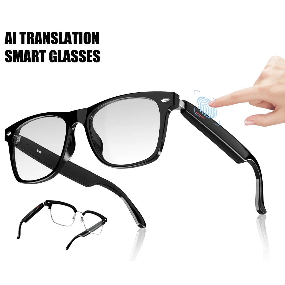 E13 AI Translation Smart Glasses Fashion Earbuds Touch  display picture 2