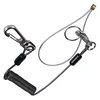 Custom Retractable Safety Tool Coil Cord Spring Steel Wire Lanyard With Terminal Hook for clamp spring