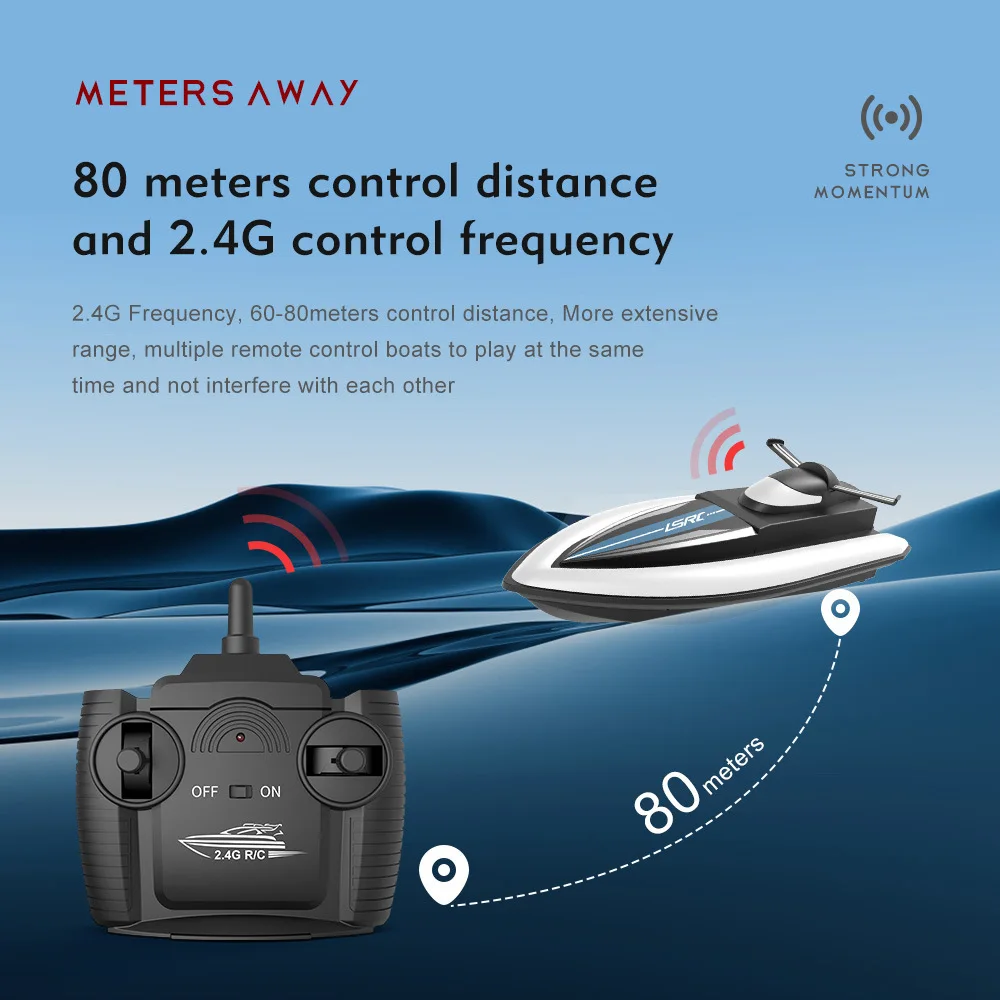 2.4 Ghz High Speed Adventure Racing Remote Control Boats Electric Rc Boat Ship Toy for Boys