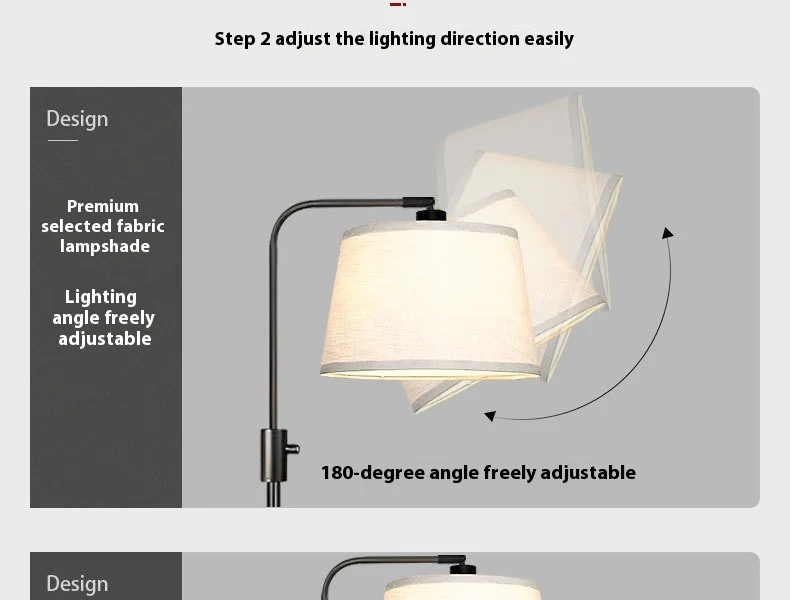 Modern Luxury Living Room Floor Iron Advanced Induction Sofa Corner Bedroom Bedside Table Integrated Night Fish Luring LampCE FCC