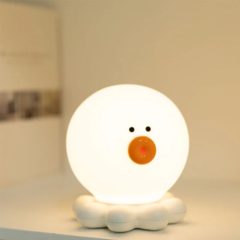 Silicone mood lamp Touchable  7 color changeable LED Night Lights Animal  Children Toy Lights