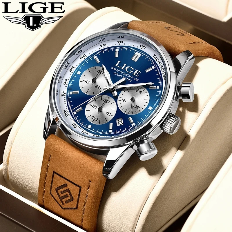 LIGE LG89136 Men's Sport Fashion Quartz Watch - Waterproof