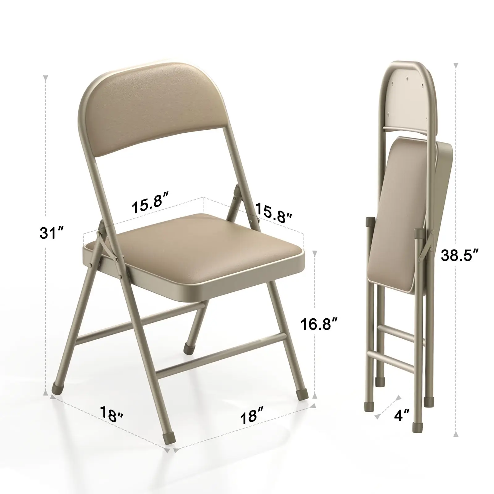 Wholesale Price Folding Chairs Metal Outdoor Chair With Padded Cushion