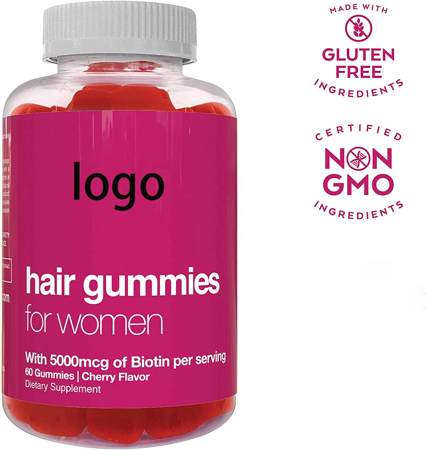 Hair Gummy Vitamins With Biotin 5000mcg For Faster Hair Growth Thicker