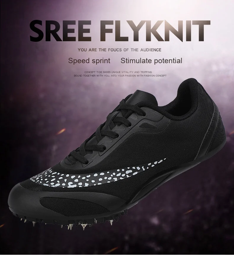 Unisex Track Field Spikes Spring Summer Sprints Middle Long Distance Running Sports Training Shoes Competitions Mesh Upper