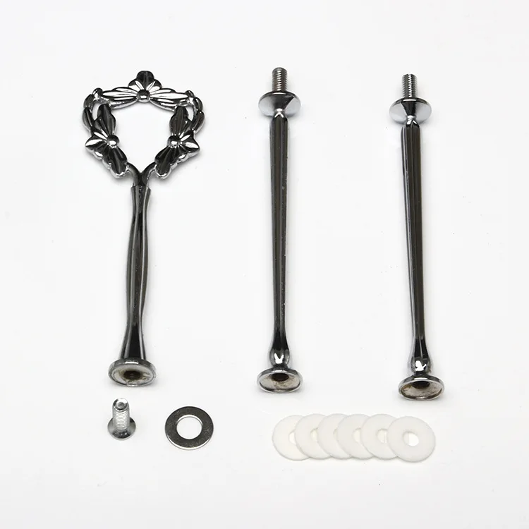 Silver color Cake stand handles and fittings hardware for tiered plates CSH-004