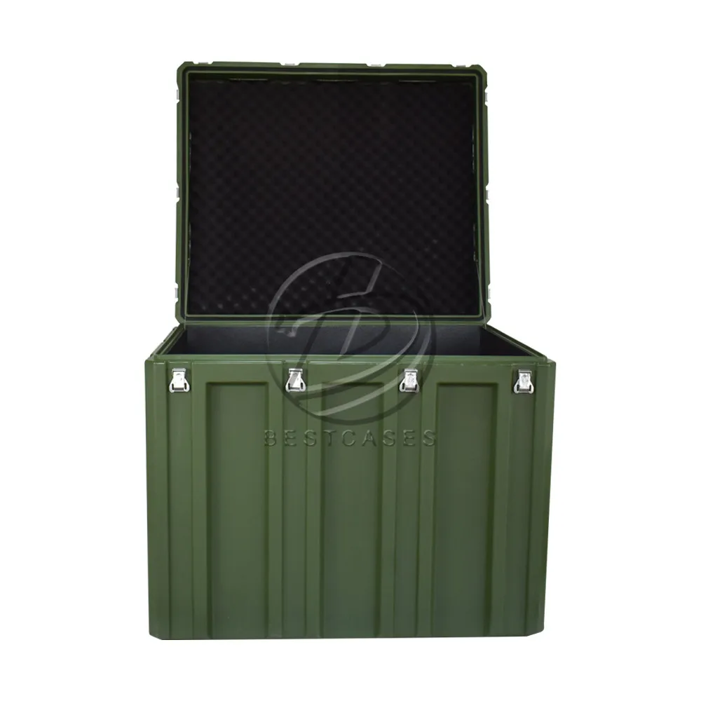 
waterproof IP65 shockproof LLDPE military strong case hard plastic transport box for equipment 