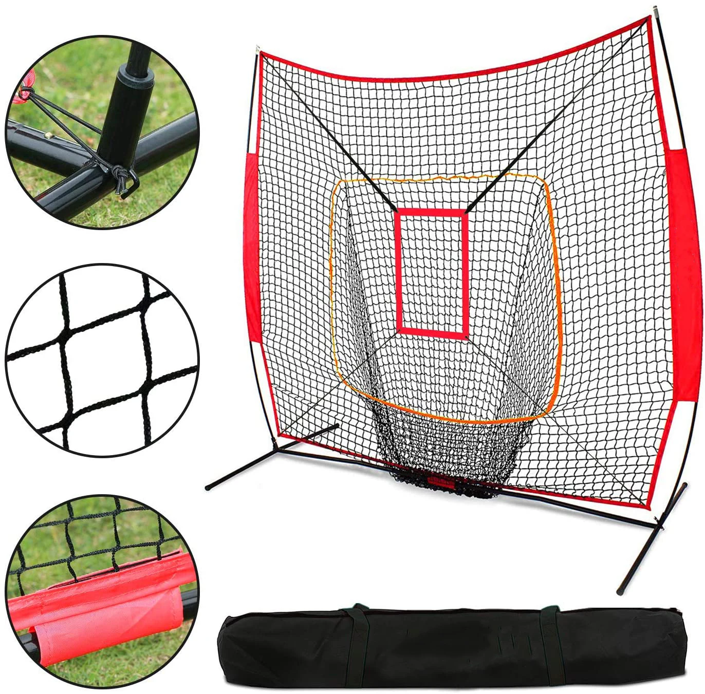 Baseball & Softball Practice Net 7ft*7ft Baseball Hitting Pitching