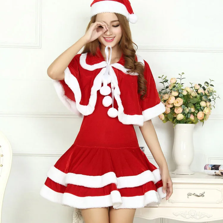 Women Christmas Red Sexy Dress Santa Claus Christmas Cosplay Princess