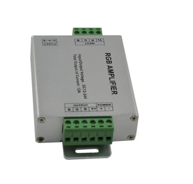 PWM Control DC12V 24V 12A 4A 3 channel Aluminum Shell RGB RGBW LED signal amplifier for LED strip