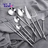 high quality long handle flatware set,wedding silver cutlery set with chopsticks