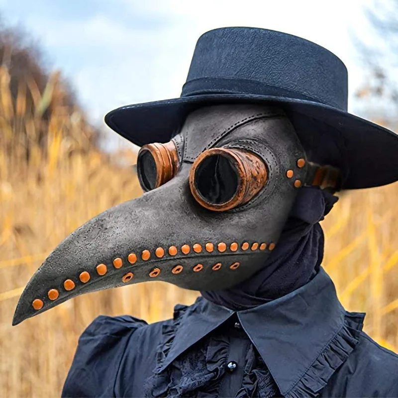 Plague Doctor Bird Mask Long Nose Beak Cosplay Steampunk Halloween ...