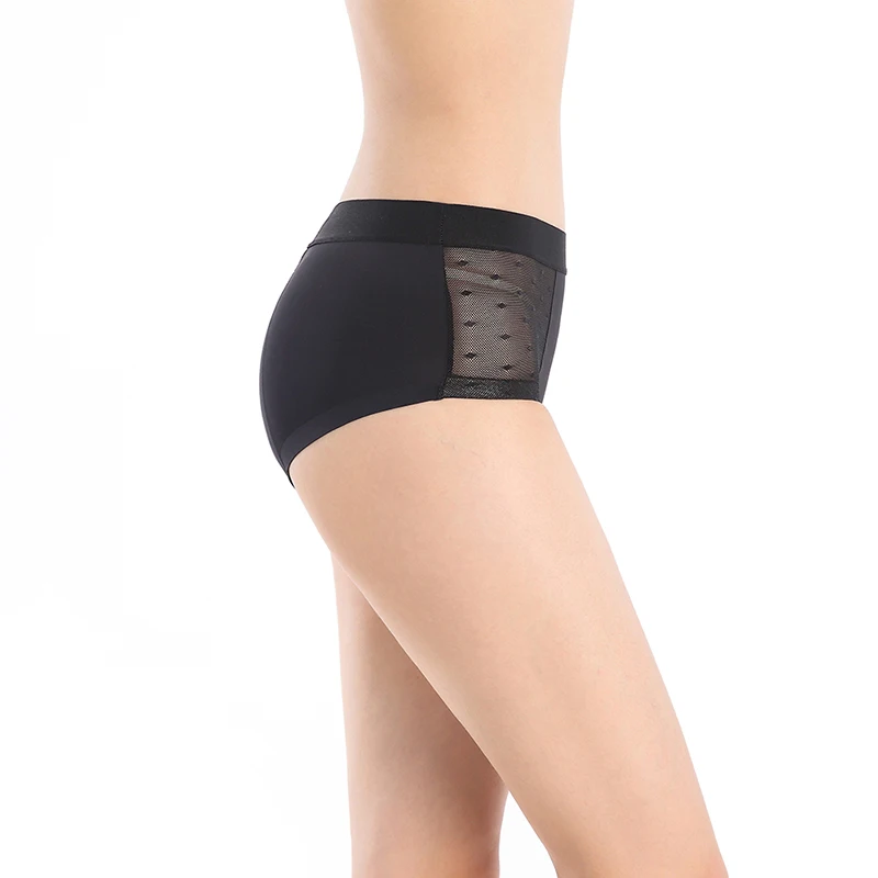 Women mid waist heat sealed sustainable seamless menstrual period panties underwear US EU sizing