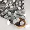 Shaoxing sliver glitter spots soft mesh with tulle fabric for wedding dress