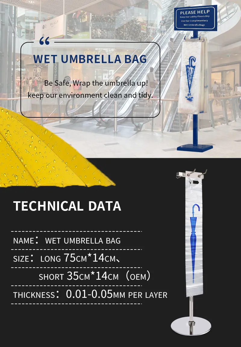 Big Covers for Wet Umbrellas Universal Fit Umbrella Rain Bags Heavy Duty 