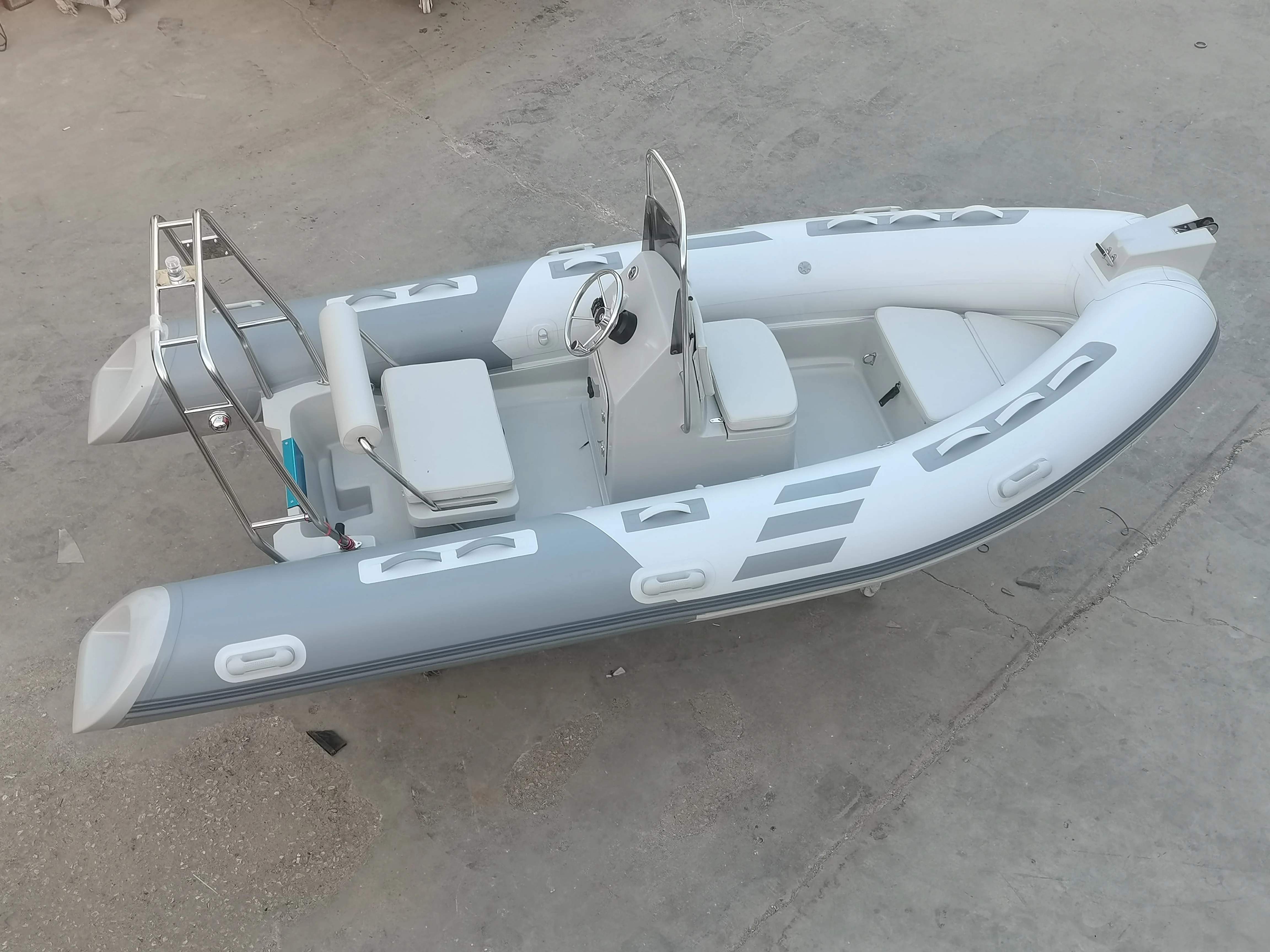 4.8m Luxury Sport Fiberglass Rigid Inflatable Rib Boat 480 High-Speed ...