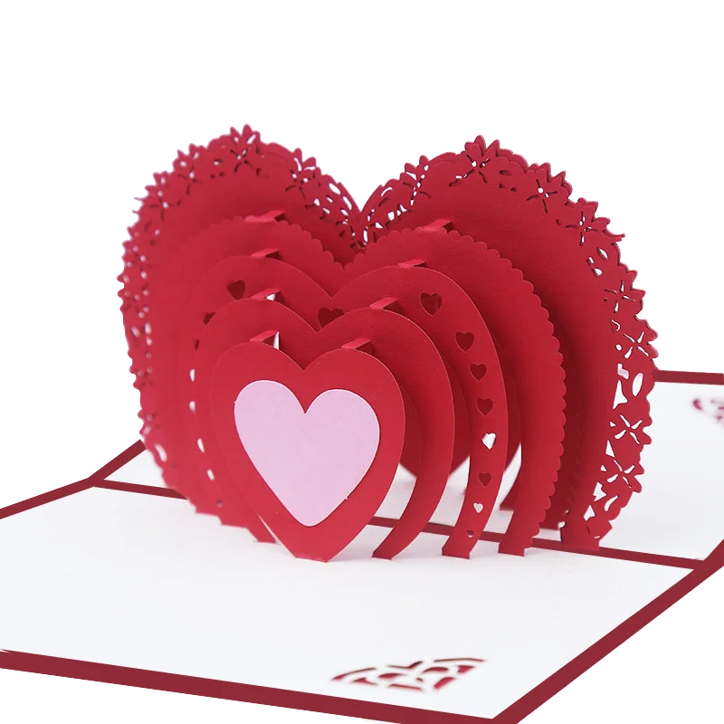 Tarjeta Love 3d Pop Up Enamorados Sanvalentindepapel 0619