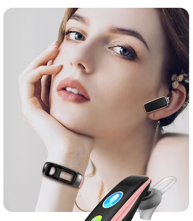 Wristbands BT Smart Watch Wireless Phone Calling with Earphones & Headphones TB02 Earbuds Watches